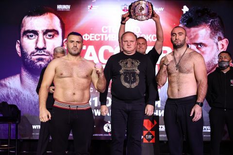 Мурат Гассиев оказался тяжелее Нури Сефери на 2,5 кг накануне боя в рамках шоу "Столото. Фестиваль бокса" в Сочи