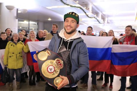 Состоялась торжественная встреча чемпиона WBA Александра Беспутина