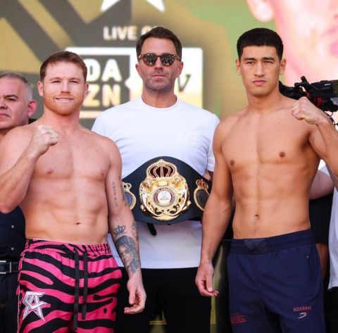 Дмитрий Бивол и Сауль Альварес прошли процедуру взвешивания 